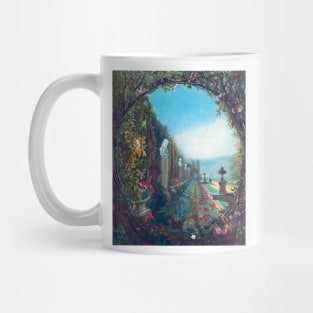 Landscape with sculpture garden Mug